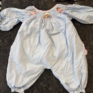 Blue and Pink Baby Romper